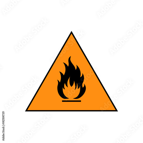 Flammable sign icon