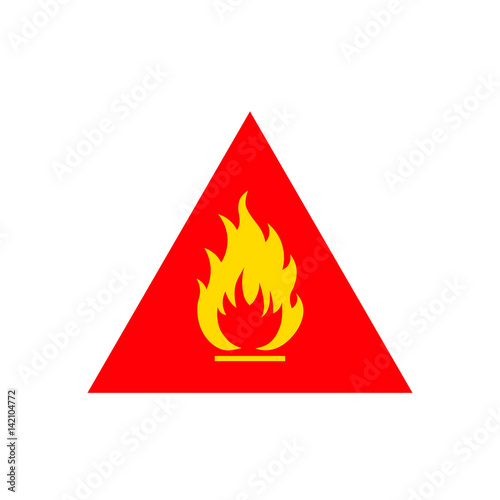 Flammable sign icon