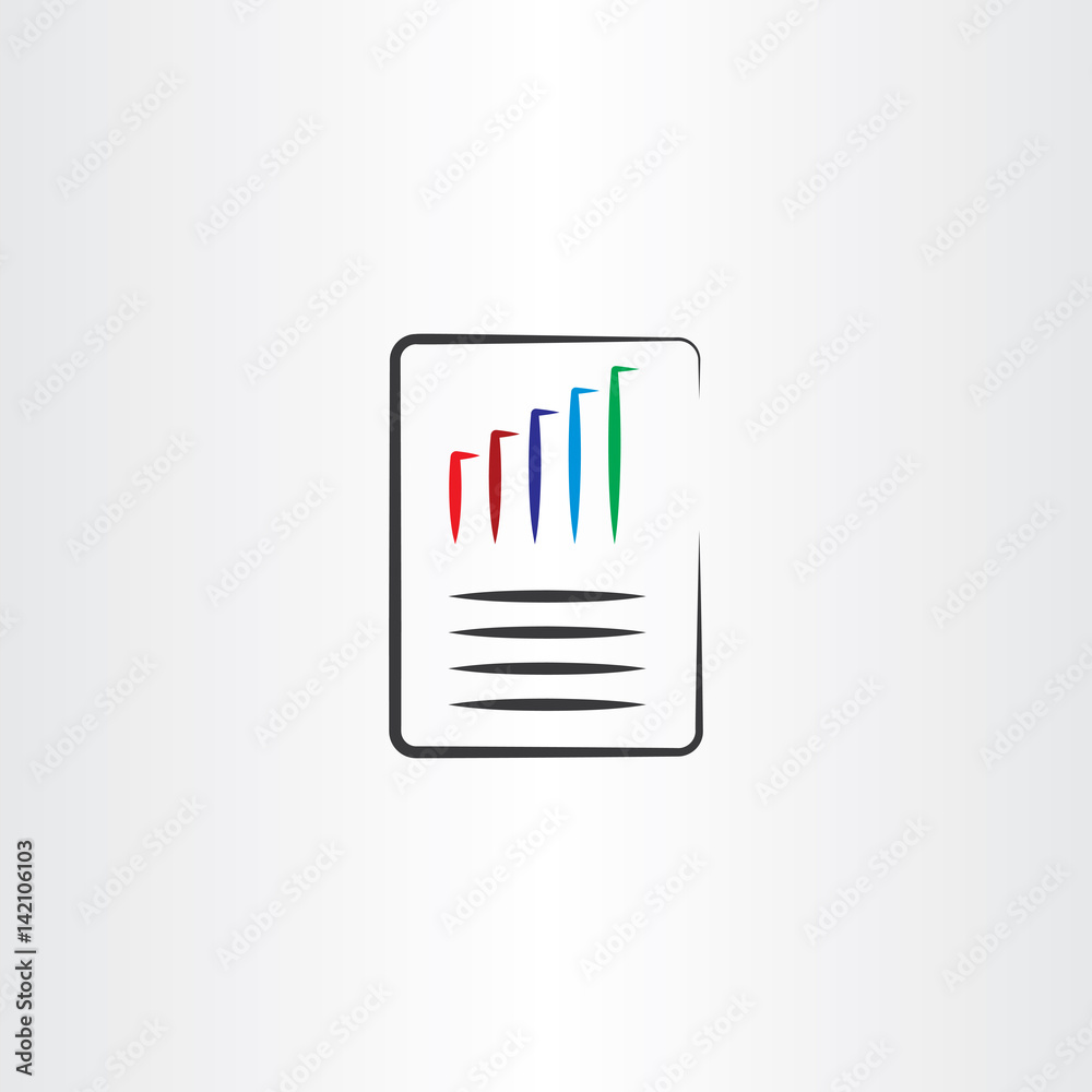 file chart paper document icon vector