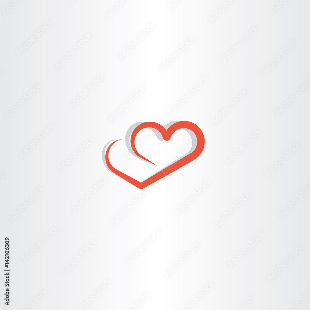 heart line logo icon love element heart line logo icon love element