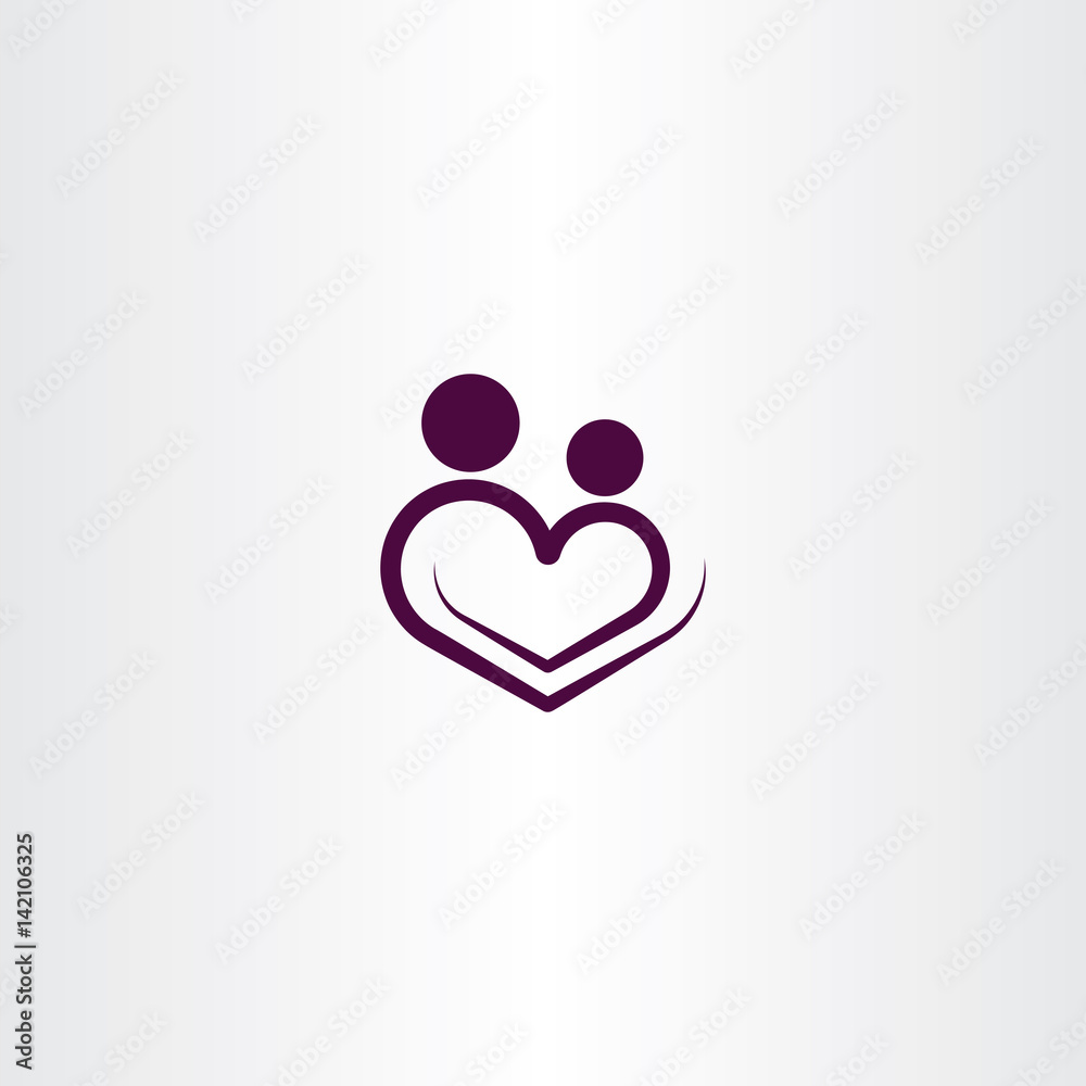 heart love logo vector icon illustration sign
