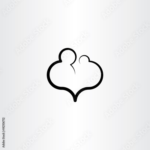 parent child care love icon illustration