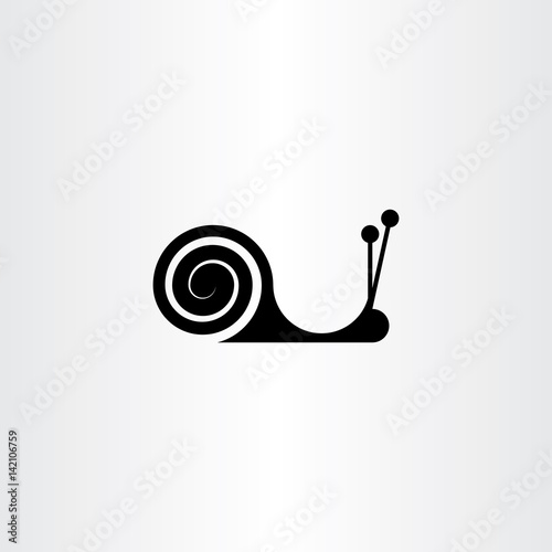 snail icon vector black symbol