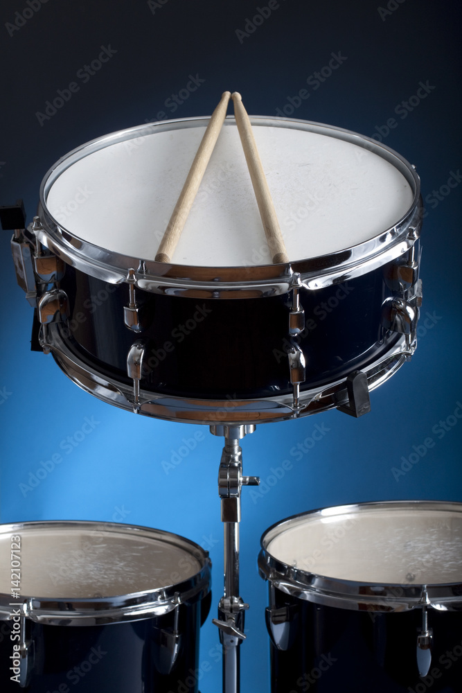 Snare drum with drum sticks Snare drum with drum sticks