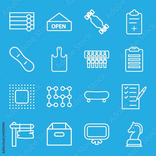 Set of 16 board outline icons