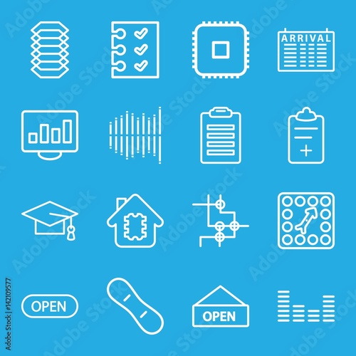 Set of 16 board outline icons