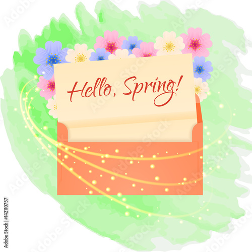 Open envelope with letter