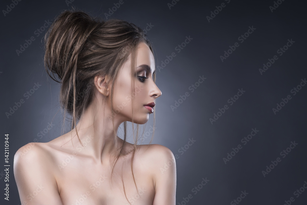 Young woman studio beauty portrait Young woman studio beauty portrait