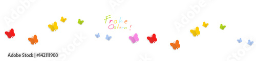 Schmetterlinge Welle Bunt Regenbogen Wellen Band Banner 