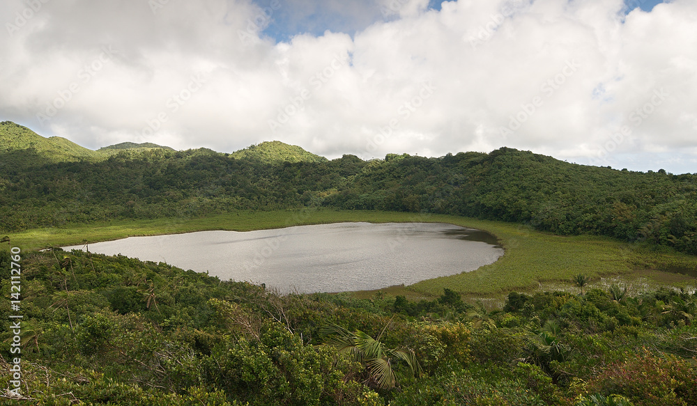 Grenada island - Grand Etang National Park - Grand Etang Lake and crater