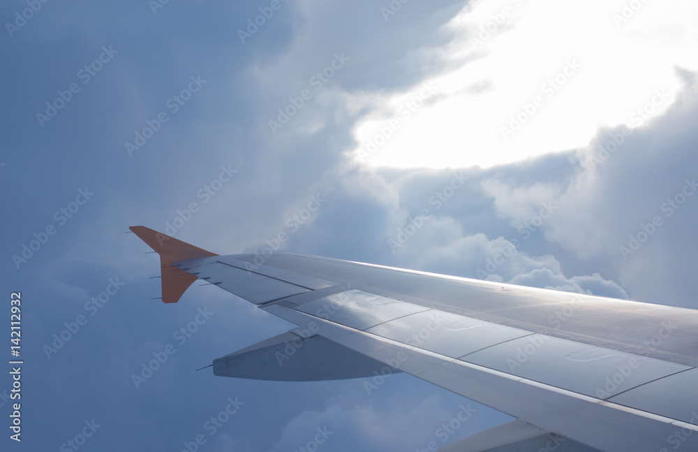 aerial top view from air plane flight high space with clear white cumulus cloud and cloudscape on blue sky aerial top view from air plane flight high space with clear white cumulus cloud and cloudscape on blue sky