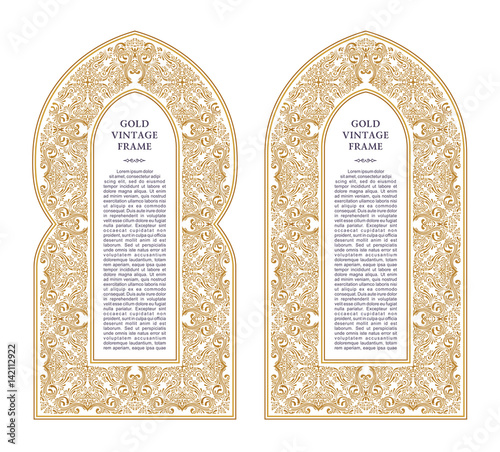 Photography Eastern gold frames, arch