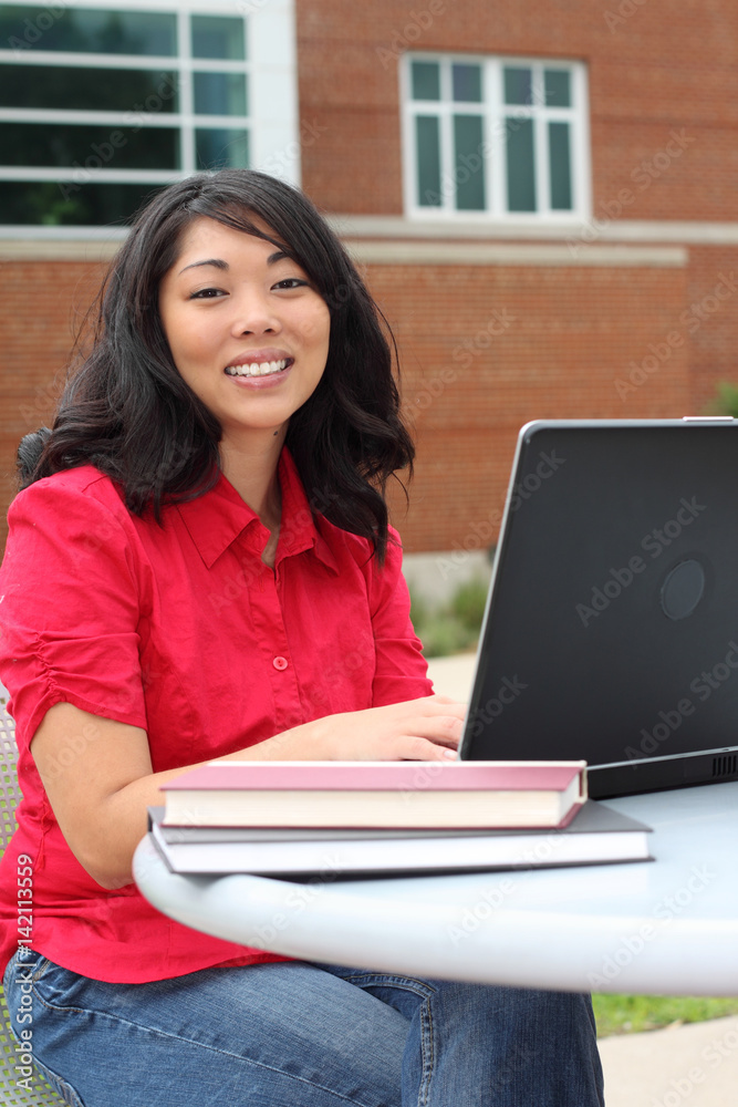 Obraz premium Female Asian college student series