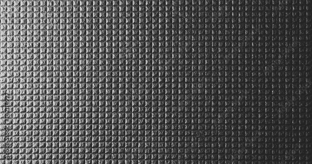 Black and white background. Texture small square with shadows Black and white background. Texture small square with shadows