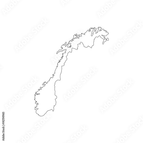 Norway map silhouette
