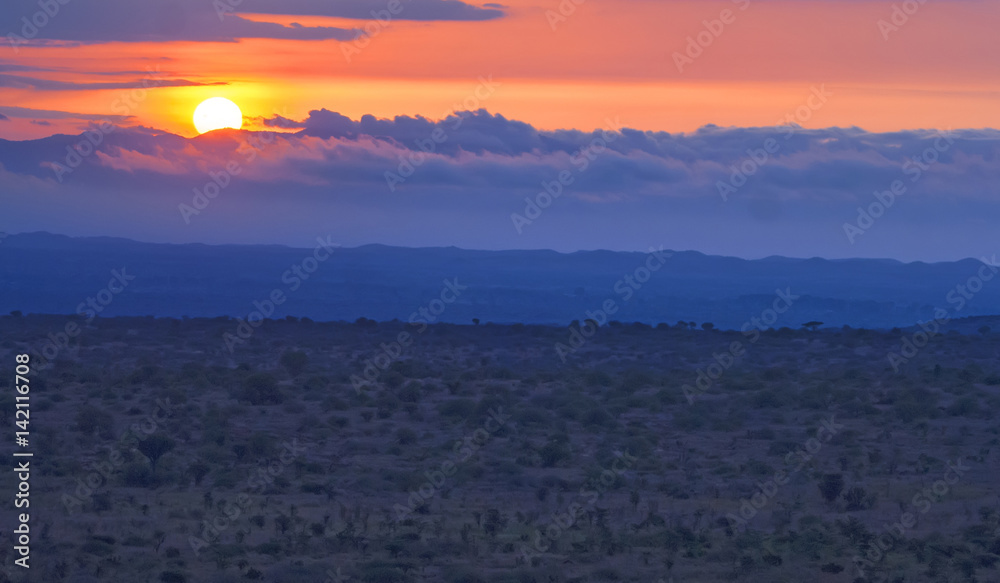 sunset in Kenya