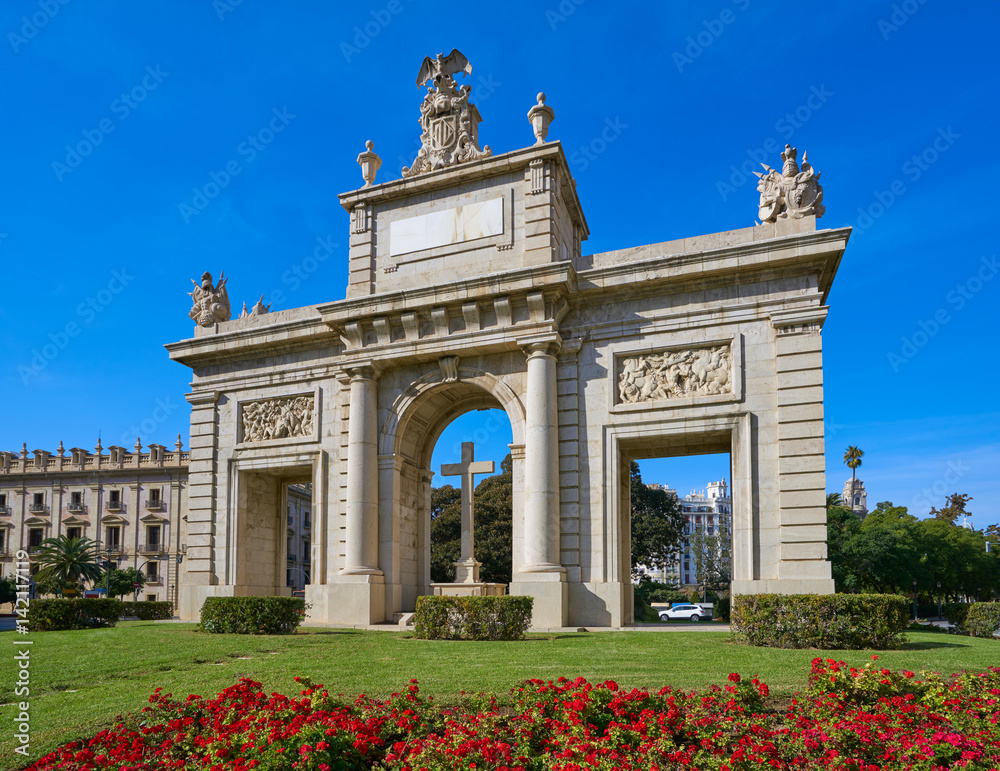 Obraz premium Valencia Puerta porta de la Mar door square