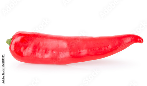 ripe red pepper on a white background