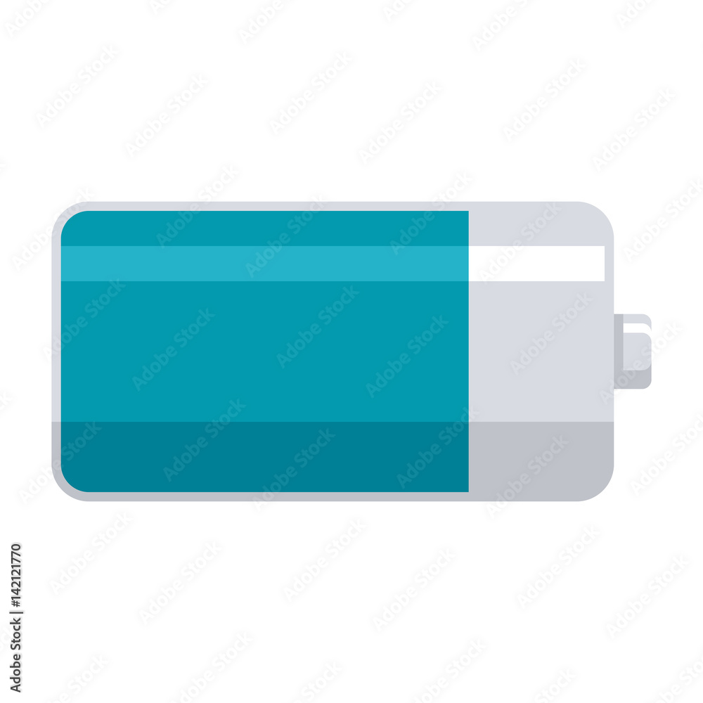 Simple battery, vector icon in flat style Simple battery, vector icon in flat style