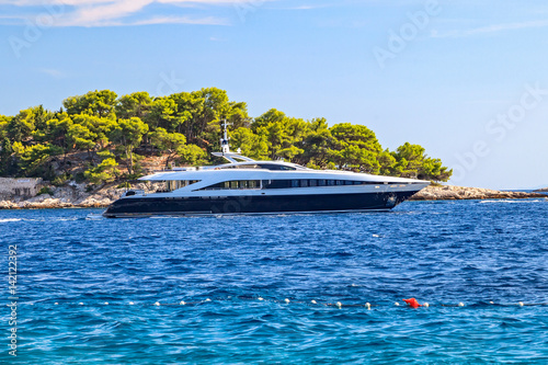 Luxury yacht on the mediterranean sea