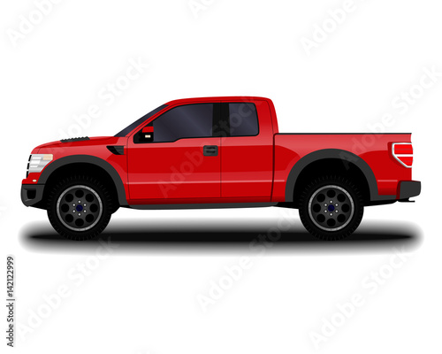 realistic car. Pickup.