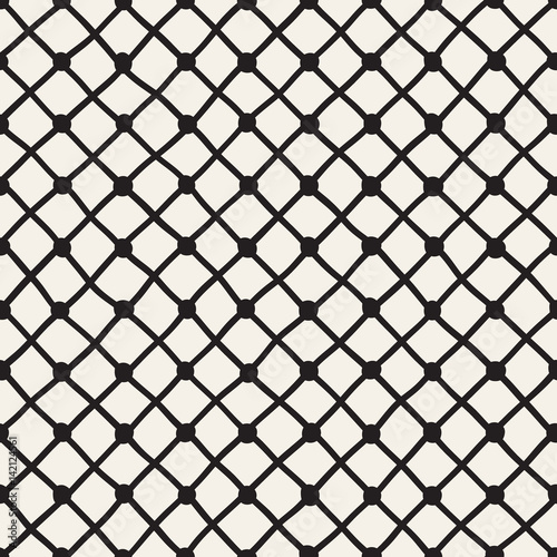 Vector Seamless Childlike Pattern. Monochrome Hand Drawn Geometric Shapes Texture