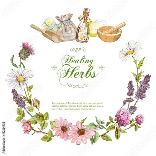 Vector herbal banner