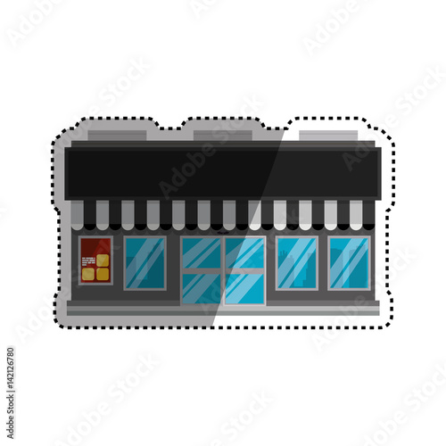 Store shop building icon vector illustration graphic design