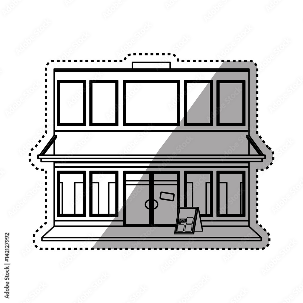 Store shop building icon vector illustration graphic design Store shop building icon vector illustration graphic design