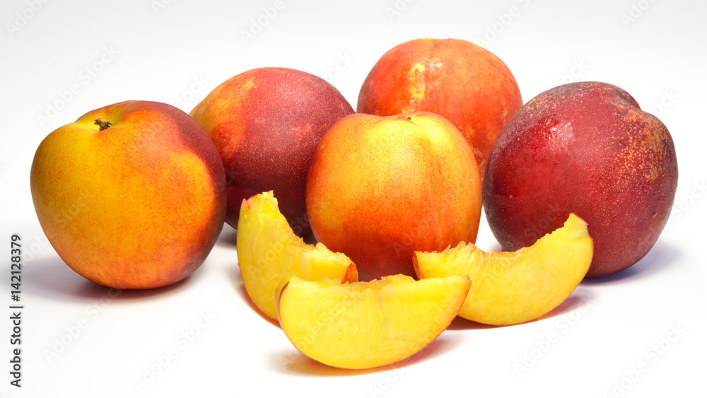 Sliced juicy netarines Sliced juicy netarines