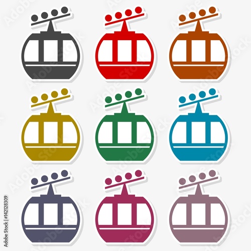 Ski Lift Gondola Snow Mountains - Illustration