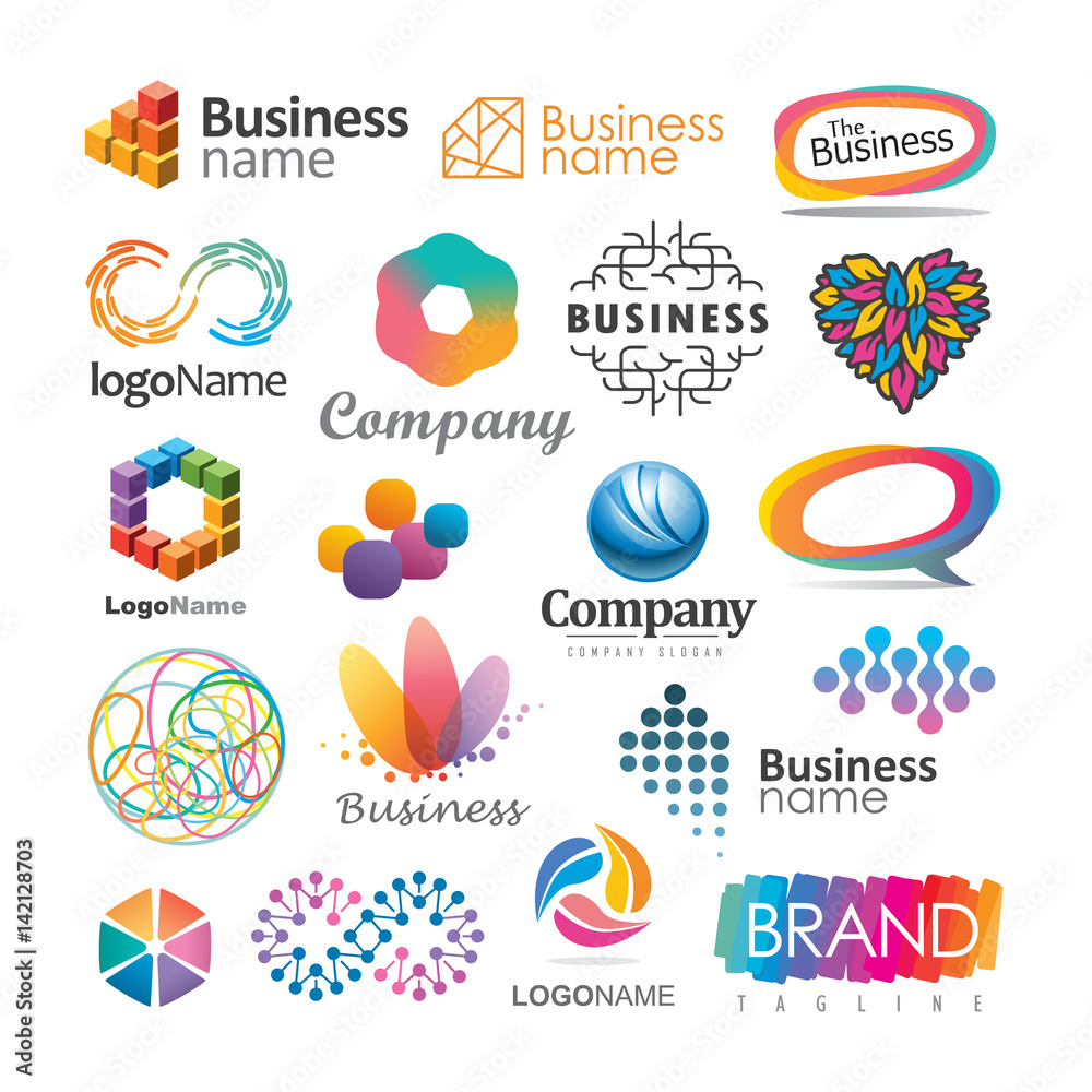 Abstract vector elements for logo design