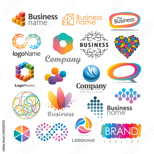 Abstract vector elements for logo design