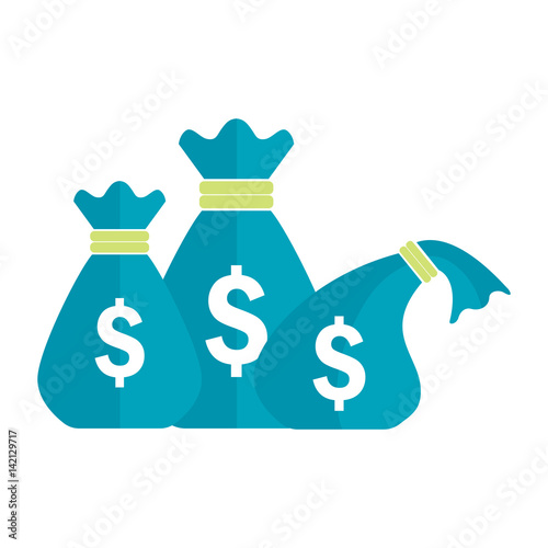 Money bag symbol. Financial investments icon. Budget management vector icon