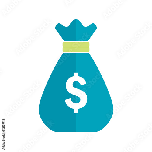 Money bag symbol. Financial investments icon. Budget management vector icon