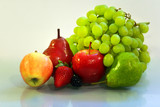 Food technology-fruits on the white backgrounds