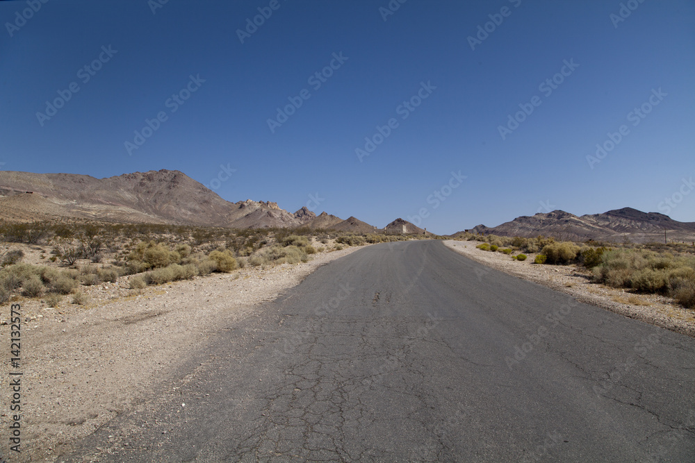 The abandoned town of Ryholite in the Nevada Desert