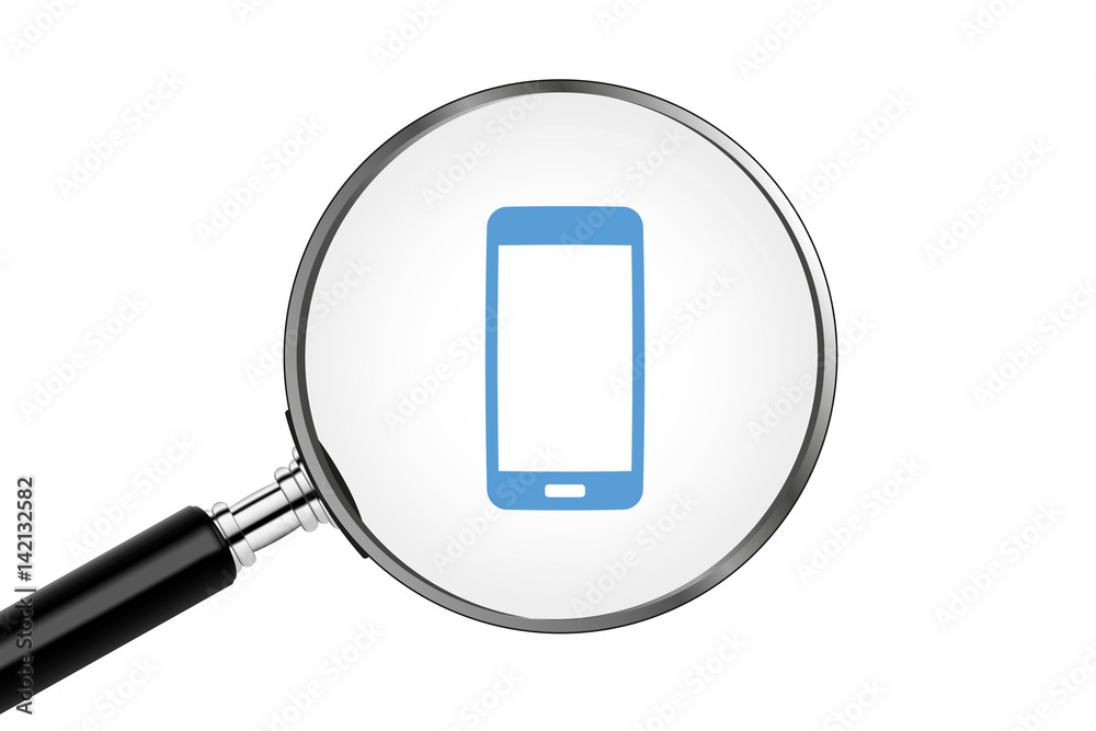 Lupe sucht/findet - Smartphone