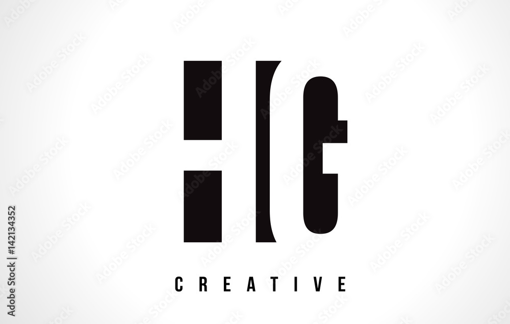 HG H G White Letter Logo Design with Black Square.