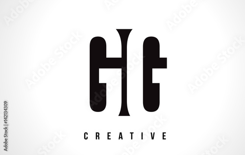 GG G G White Letter Logo Design with Black Square.