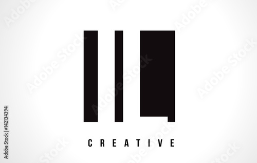 IL I L White Letter Logo Design with Black Square.