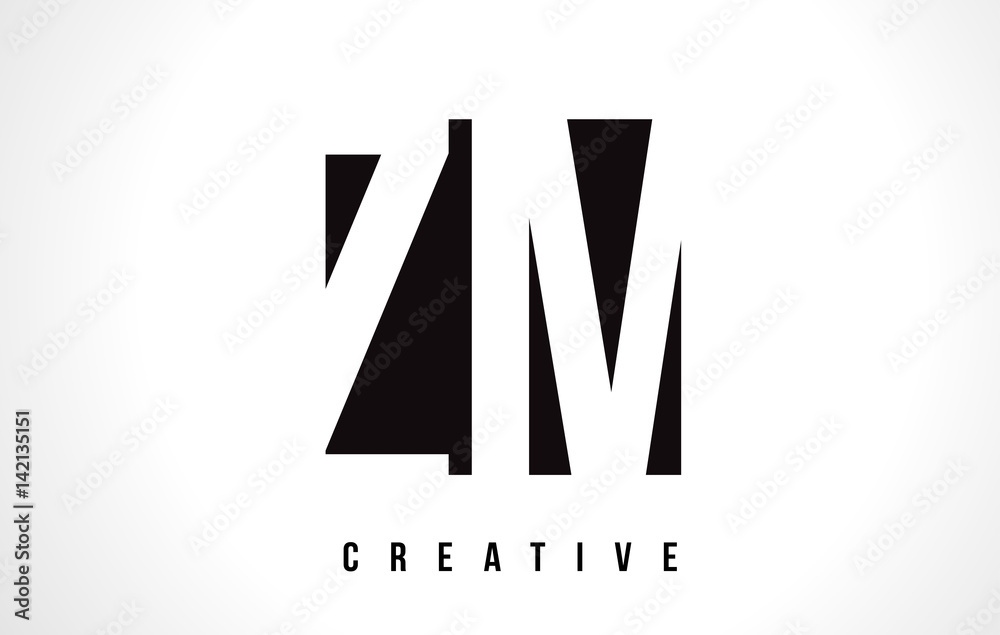 ZM Z M White Letter Logo Design with Black Square. ZM Z M White Letter Logo Design with Black Square.