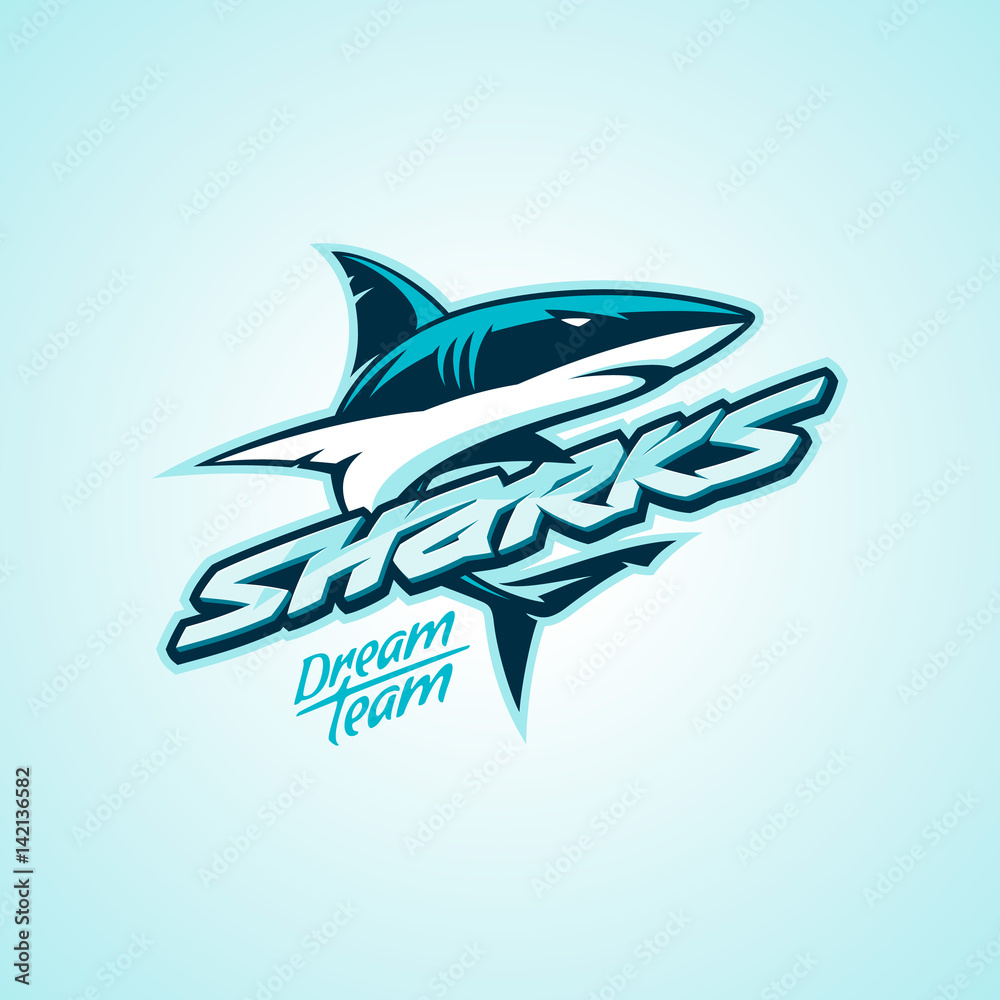 Naklejka premium sharks logo for a club or sport team