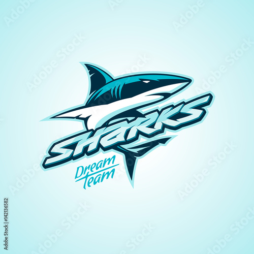 sharks logo for a club or sport team
