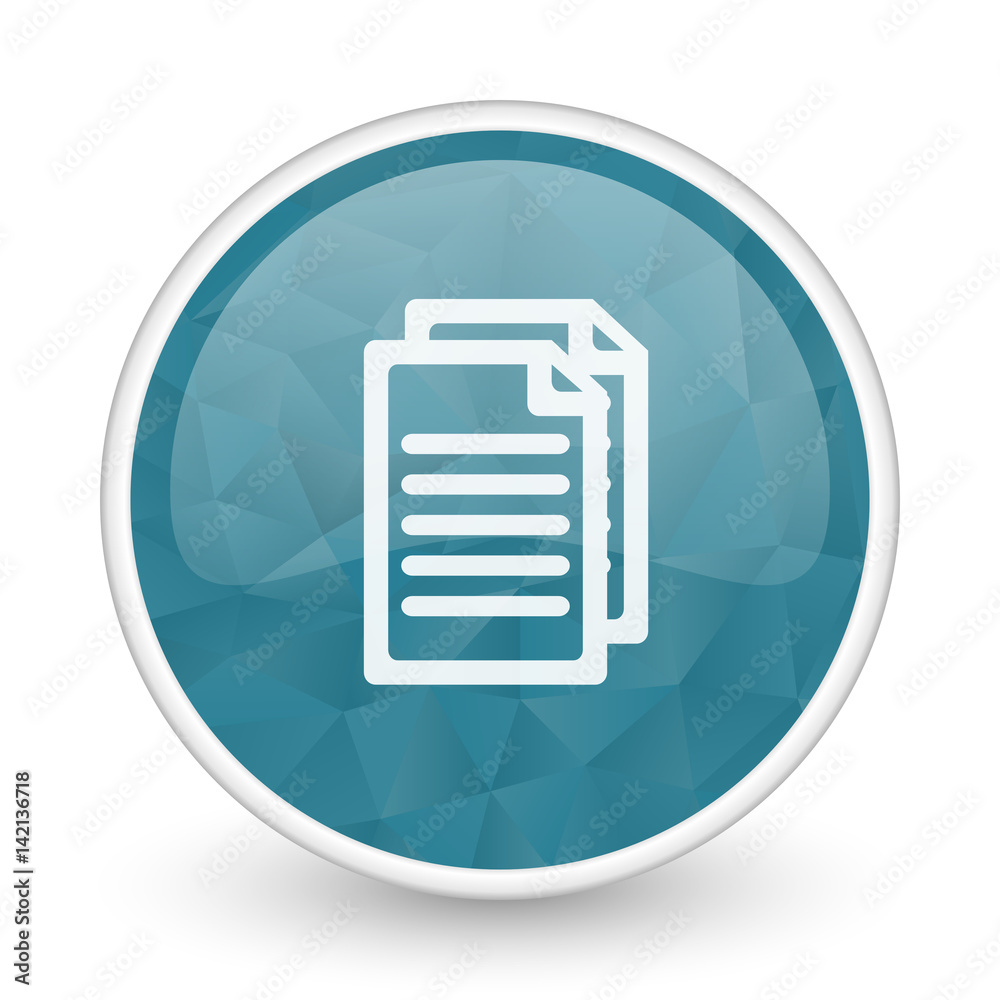Document brillant crystal design round blue web icon. Document brillant crystal design round blue web icon.