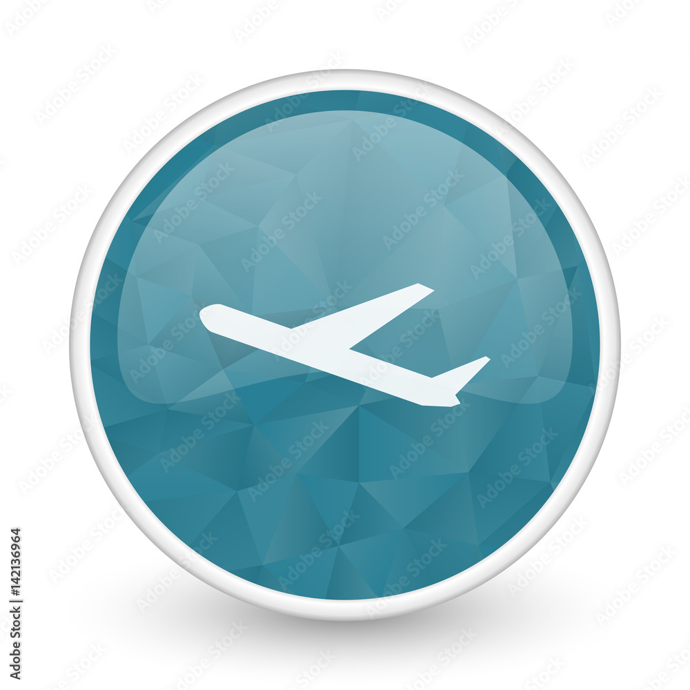 Deparures brillant crystal design round blue web icon. Deparures brillant crystal design round blue web icon.