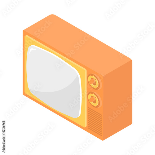 Retro tv isometric icon