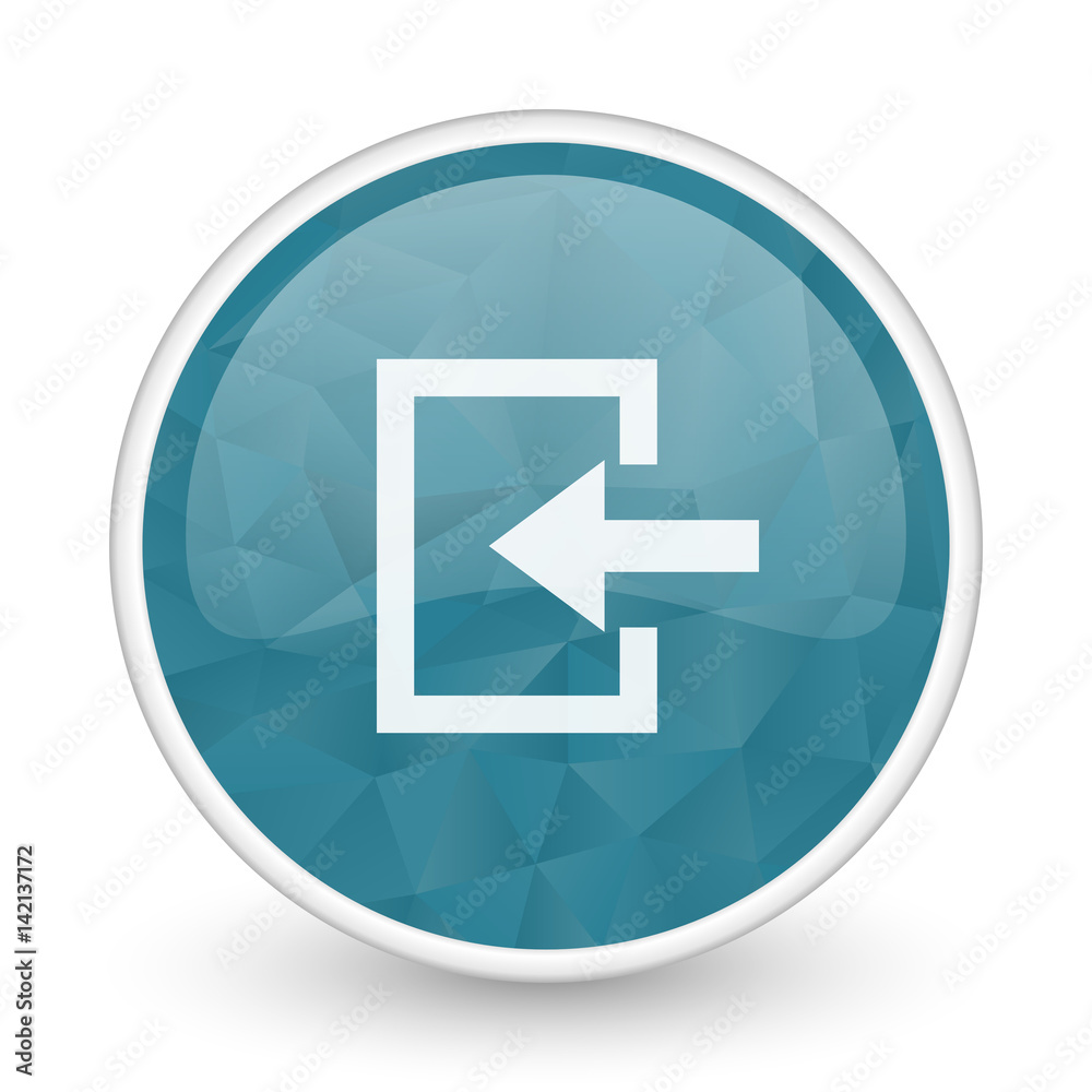 Enter brillant crystal design round blue web icon. Enter brillant crystal design round blue web icon.