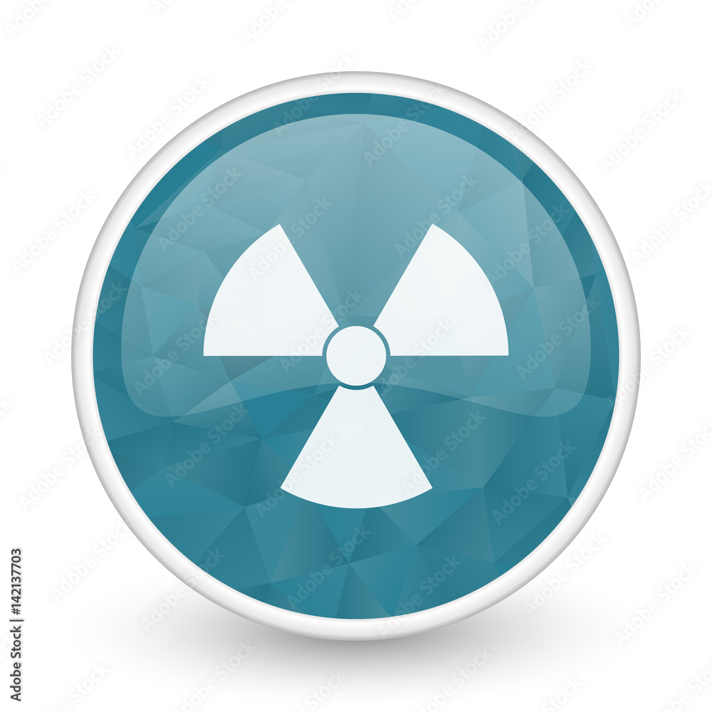 Radiation brillant crystal design round blue web icon. Radiation brillant crystal design round blue web icon.
