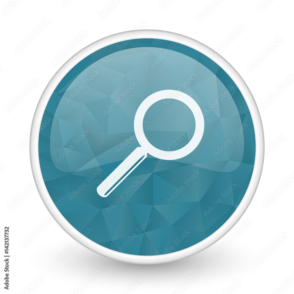 Search brillant crystal design round blue web icon. Search brillant crystal design round blue web icon.